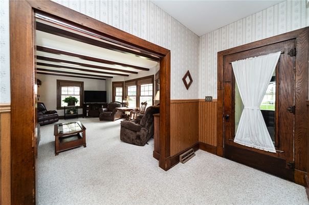 Interior, Living room, Wooden Beams