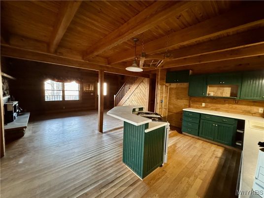 Interior, Kitchen, Pendant Lights, Wooden Beams, Wooden Ceilings, Wood Texture Flooring, Wooden Walls