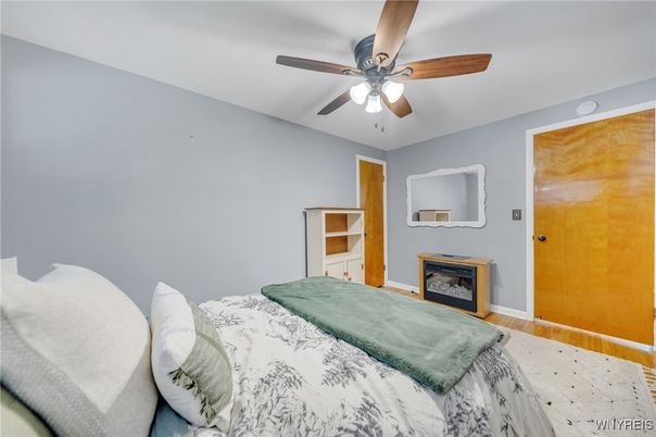 Bedroom, Fireplace, Interior
