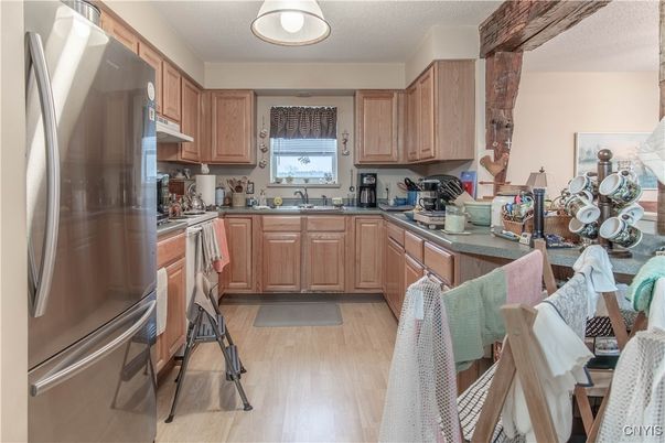 Interior, Kitchen, Wood Texture Flooring