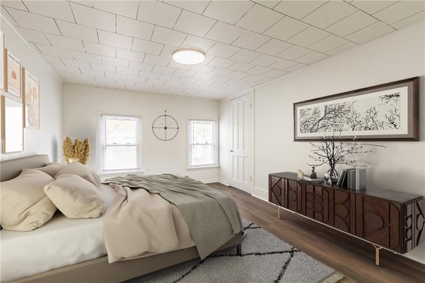Bedroom, Interior, Wood Texture Flooring