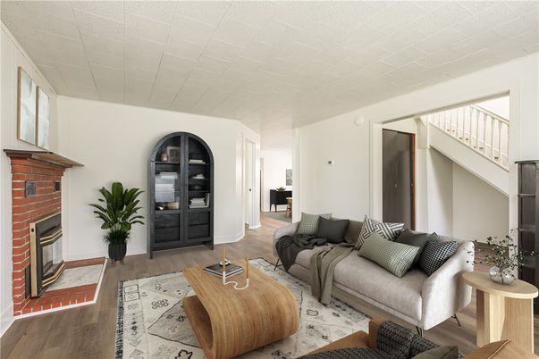 Fireplace, Interior, Living room, Wood Texture Flooring