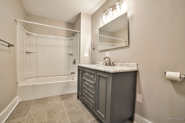 Bathroom, Dual Sink Vanities, Glass Shower, Interior