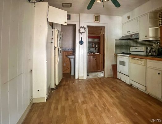 Interior, Kitchen, Wood Texture Flooring