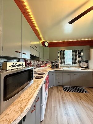 Interior, Kitchen, Wood Texture Flooring