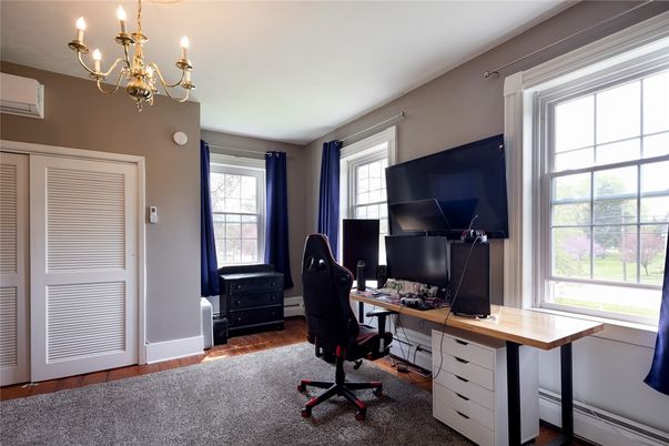 Chandelier, Home Office, Interior, Wood Texture Flooring