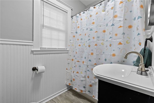 Bathroom, Interior, Wood Texture Flooring
