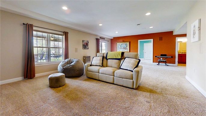 Interior, Living room, Recessed Lighting