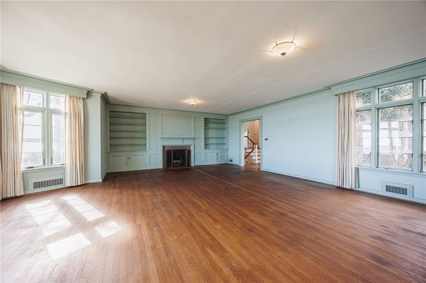Empty room, Fireplace, Interior, Wood Texture Flooring