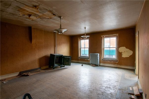 Empty room, Fireplace, Interior, Wooden Walls