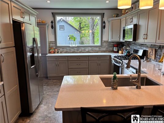 Interior, Kitchen, Pendant Lights, Recessed Lighting, Stainless Steel Appliances