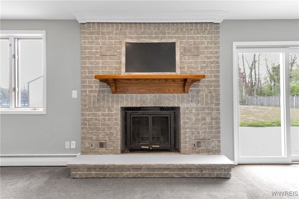 Fireplace, Interior, Stone Walls