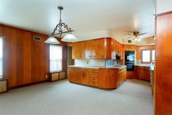 Chandelier, Interior, Kitchen, Pendant Lights, Wooden Walls