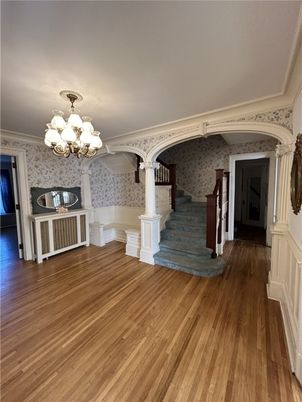 Chandelier, Interior, Wood Texture Flooring