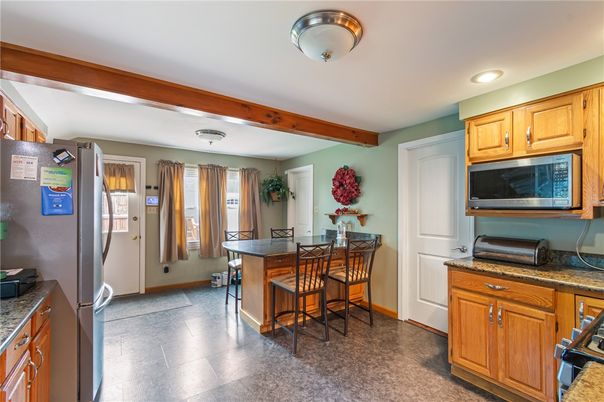 Interior, Kitchen, Recessed Lighting, Wooden Beams