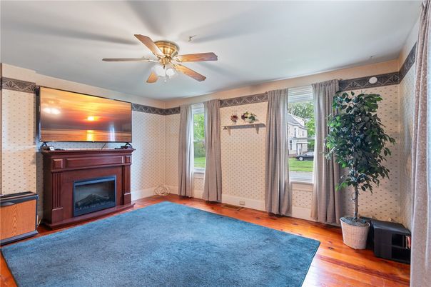 Empty room, Fireplace, Interior, Wood Texture Flooring