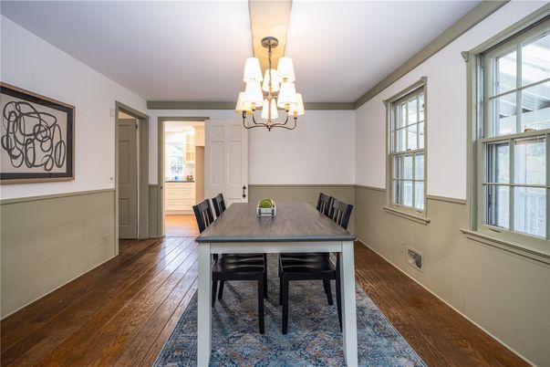 Chandelier, Dining room, Interior, Wood Texture Flooring