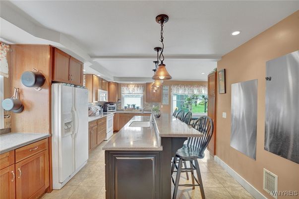 Interior, Kitchen, Pendant Lights, Recessed Lighting, Stainless Steel Appliances