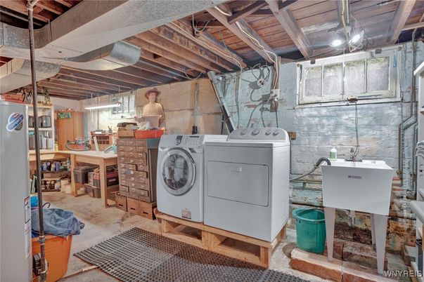 Interior, Utility Closets, Washer, Wooden Beams, Wooden Ceilings