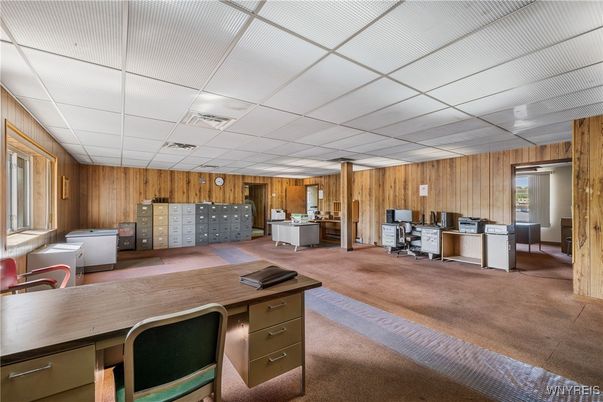 Home Office, Interior, Wooden Walls
