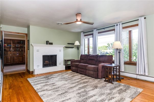 Fireplace, Interior, Wood Texture Flooring