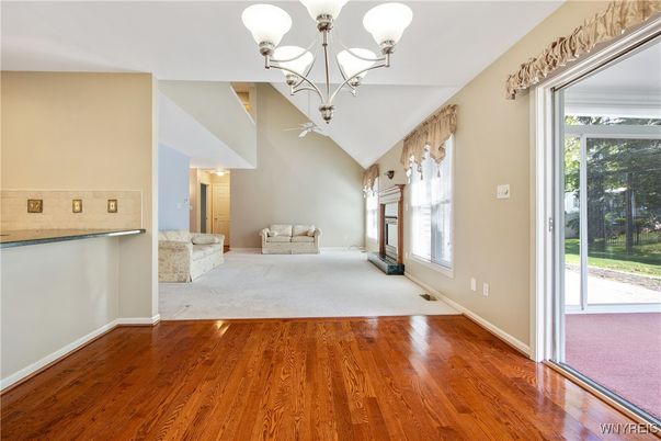Chandelier, Empty room, Interior, Wood Texture Flooring
