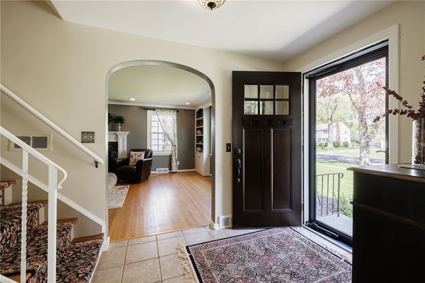 Fireplace, Interior, Recessed Lighting, Wood Texture Flooring