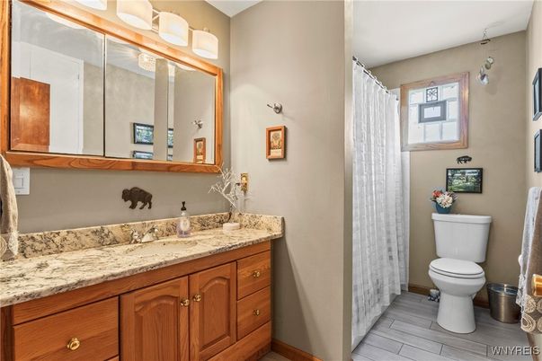 Bathroom, Interior, Wood Texture Flooring