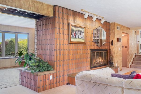 Fireplace, Interior, Living room, Wooden Walls