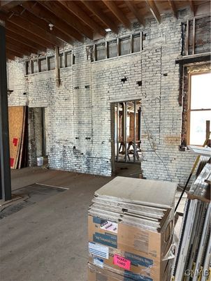 Interior, Stone Walls, Wooden Beams