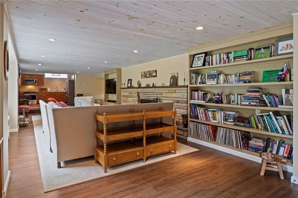 Dining room, Interior, Recessed Lighting, Wooden Ceilings, Wood Texture Flooring