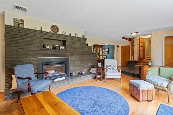 Fireplace, Interior, Stone Walls, Wood Texture Flooring
