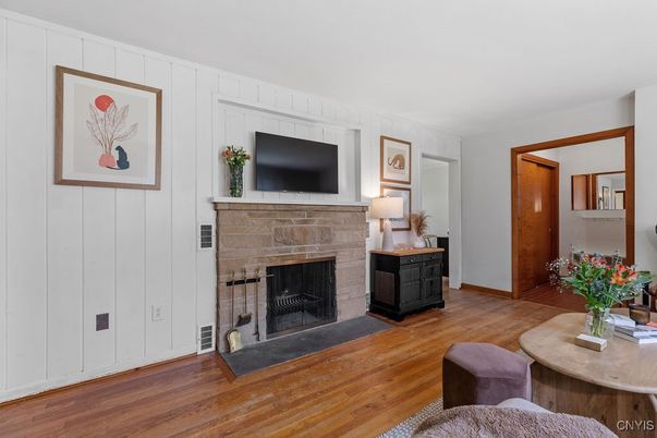 Fireplace, Interior, Wood Texture Flooring