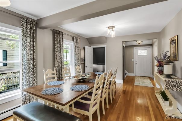 Dining room, Interior, Wood Texture Flooring