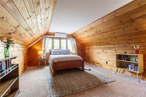 Bedroom, Interior, Wooden Ceilings, Wooden Walls