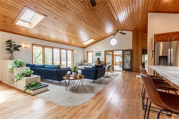 Interior, Kitchen, Living room, Wooden Ceilings, Wood Texture Flooring