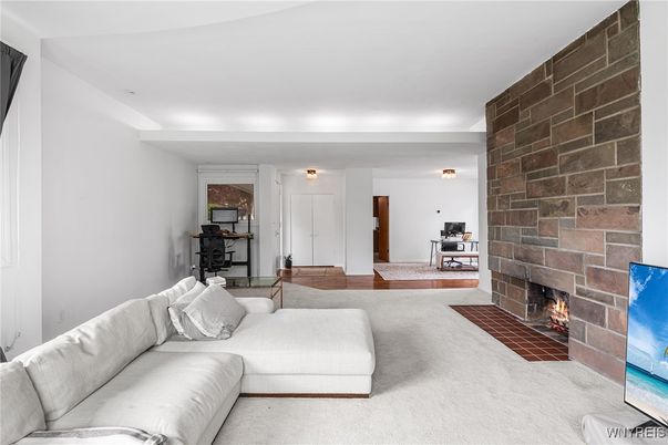 Fireplace, Interior, Living room, Stone Walls