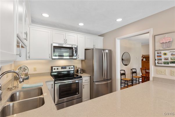 Interior, Kitchen, Recessed Lighting, Stainless Steel Appliances