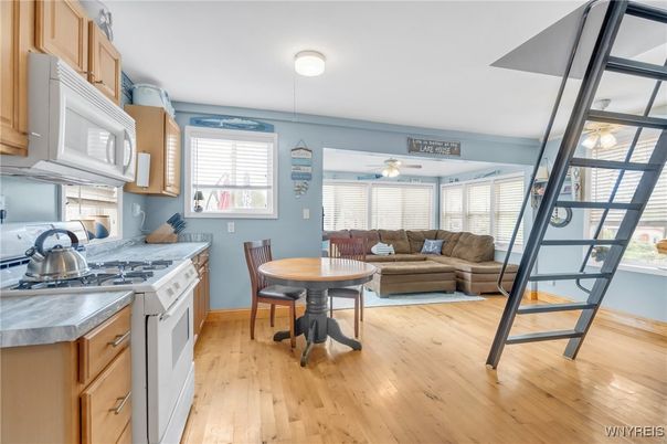 Dining room, Interior, Kitchen, Living room, Wood Texture Flooring