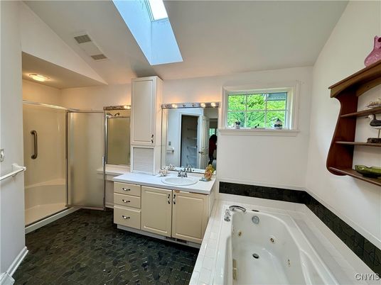 Bathroom, Dual Sink Vanities, Glass Shower, Interior
