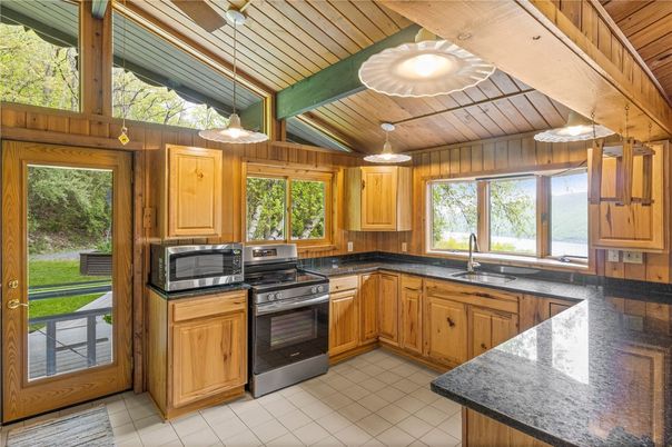 Interior, Kitchen, Pendant Lights, Wooden Ceilings, Wooden Walls