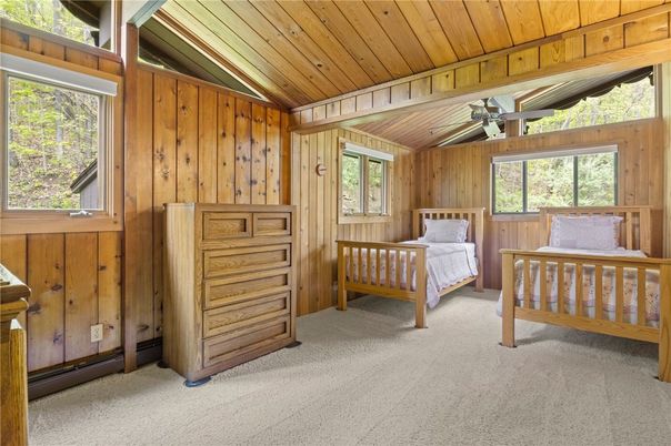 Bedroom, Interior, Wooden Ceilings, Wooden Walls