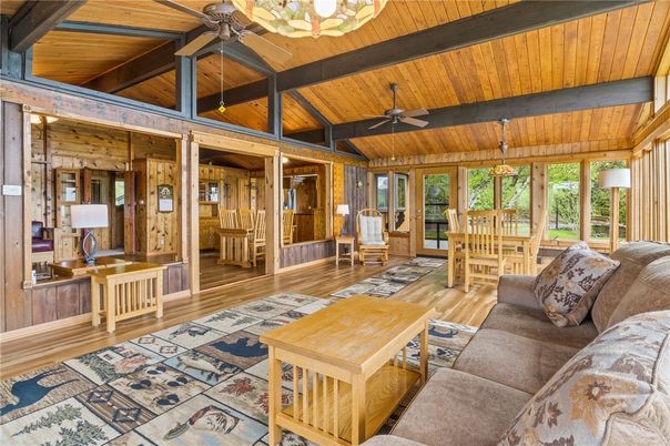 Dining room, Interior, Living room, Wooden Beams, Wooden Ceilings, Wood Texture Flooring, Wooden Walls