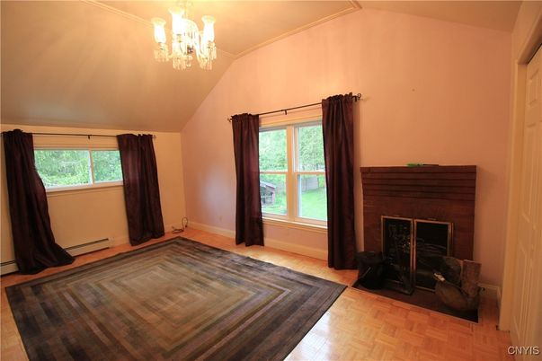 Chandelier, Fireplace, Interior, Wood Texture Flooring