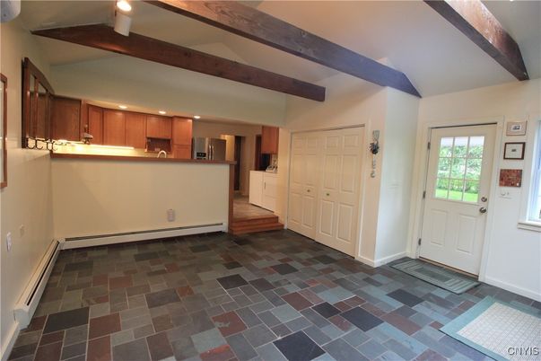 Interior, Kitchen, Recessed Lighting, Wooden Beams