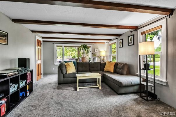 Interior, Living room, Wooden Beams