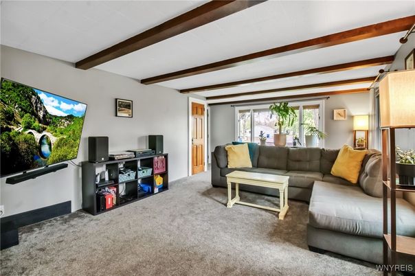 Interior, Living room, Wooden Beams