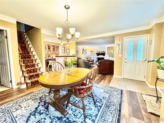 Chandelier, Dining room, Interior, Living room, Wood Texture Flooring
