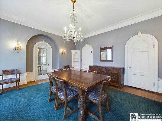 Chandelier, Dining room, Interior, Wood Texture Flooring
