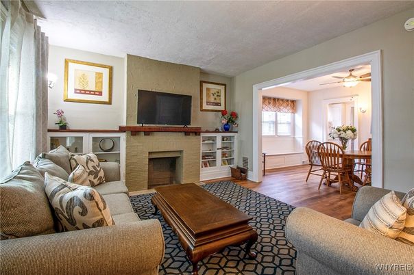 Dining room, Fireplace, Interior, Living room, Wood Texture Flooring